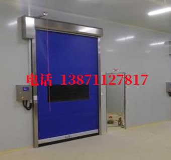 电动抗风拉链密封快速卷帘门